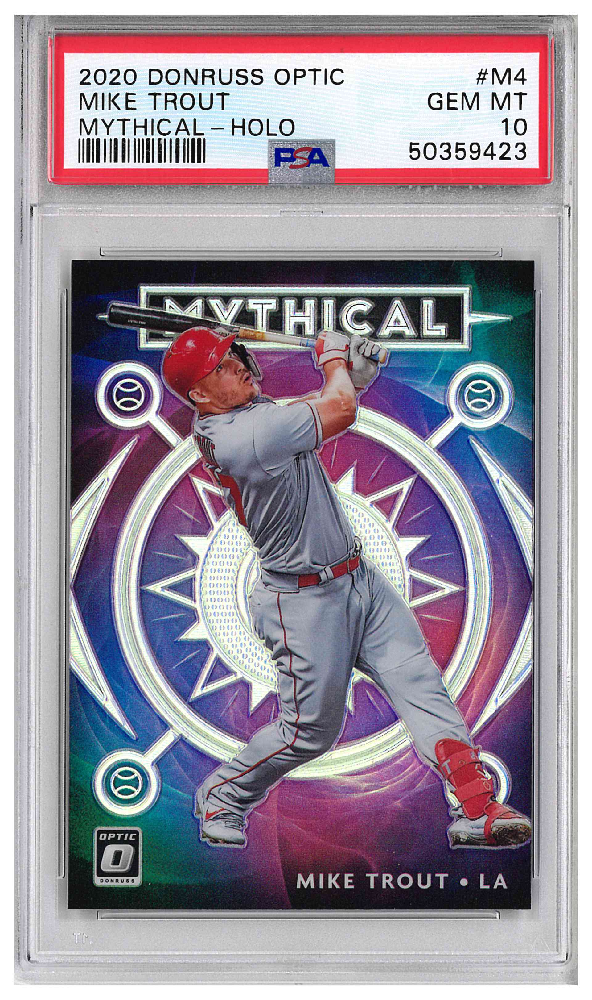 2020 PANINI DONRUSS OPTIC MYTHICAL #M4 MIKE TROUT HOLO