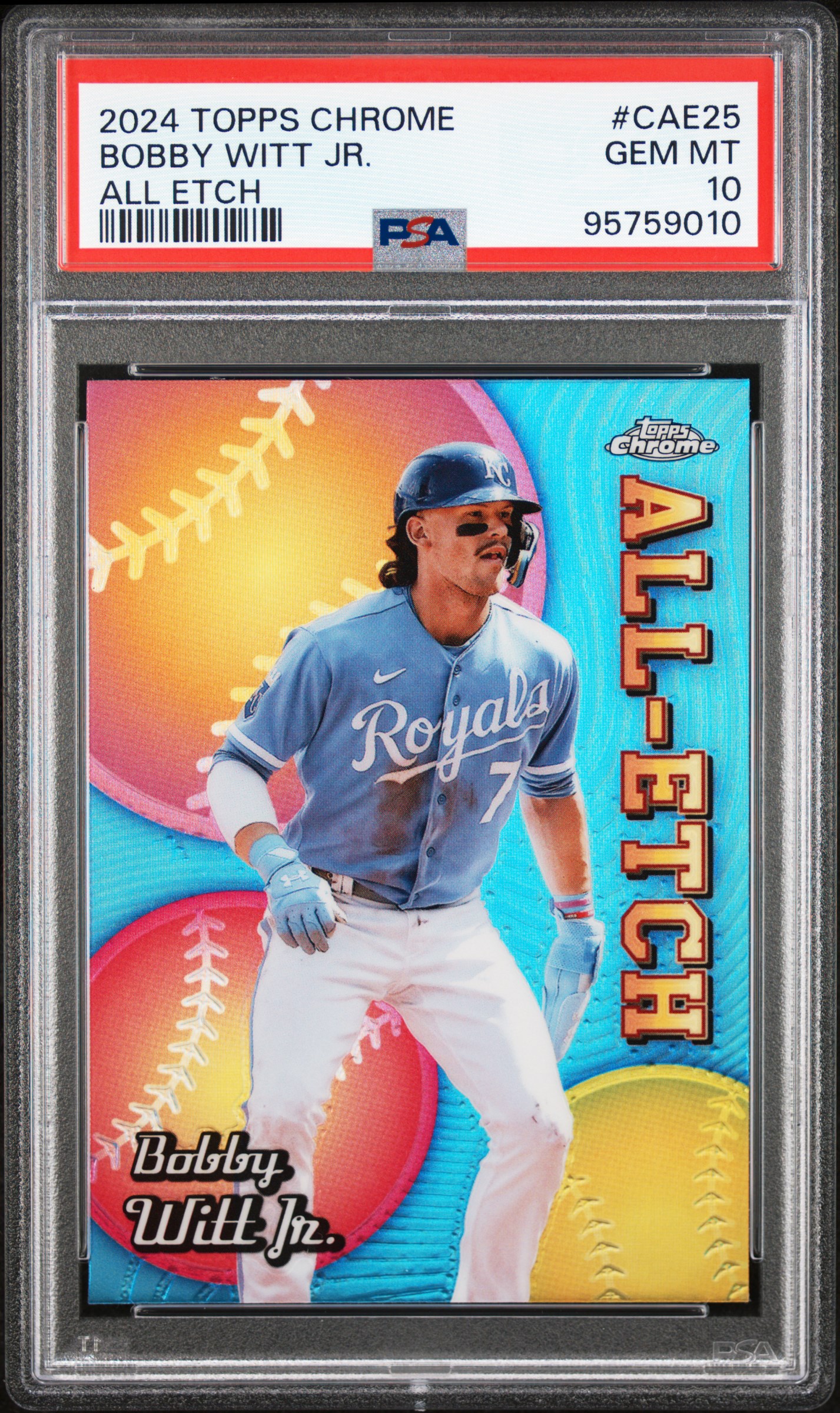 2024 TOPPS CHROME CHROME ALL ETCH #CAE25 BOBBY WITT JR.