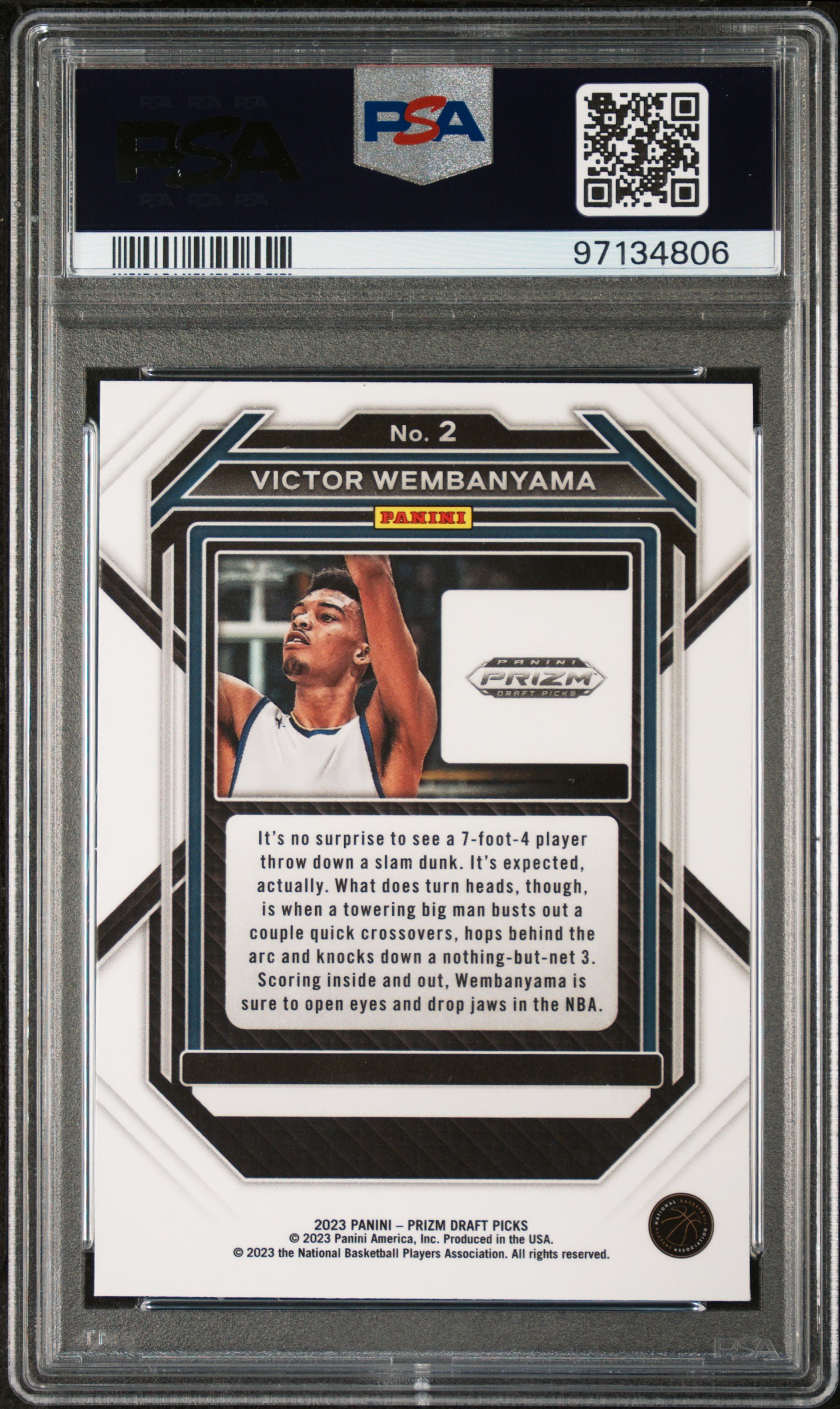2023 PANINI PRIZM DRAFT PICKS #2 VICTOR WEMBANYAMA, reverse