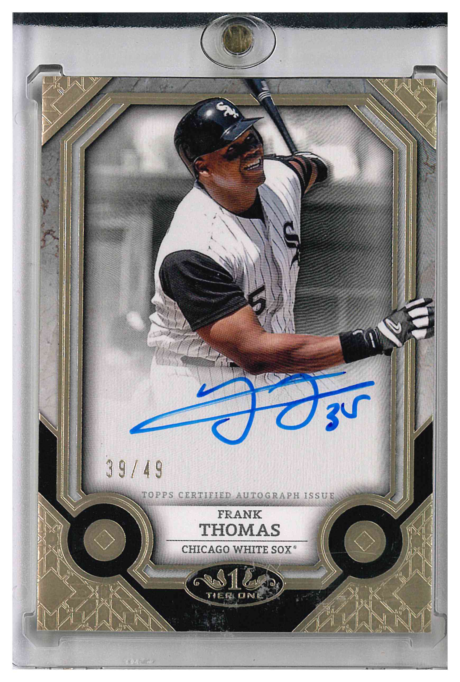 2024 Topps Tier One Autographs T1A-FTH Frank Thomas Holo Foil 39/49
