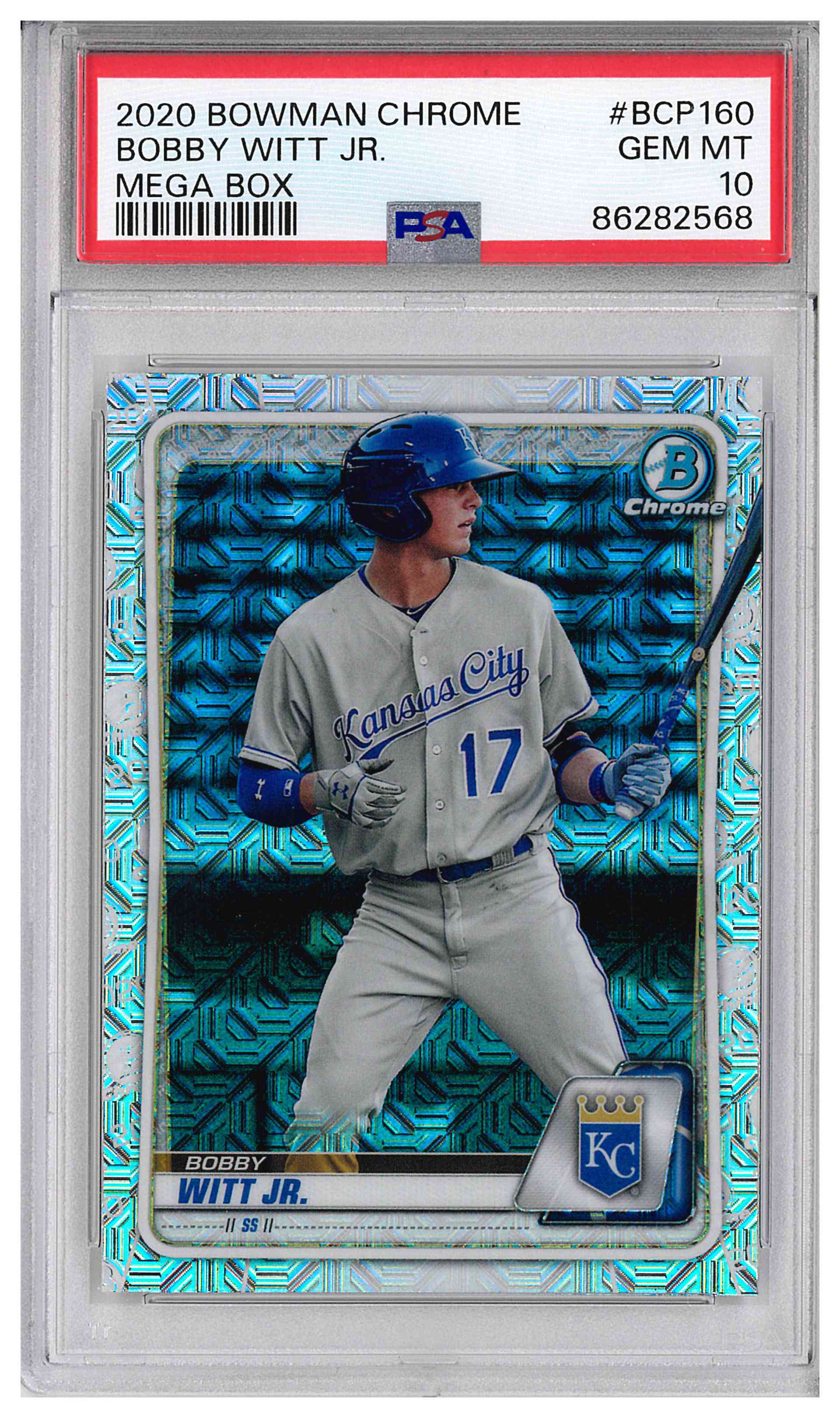 2020 Bowman Chrome Mega Box Bobby Witt Jr ROOKIE #BCP 150 PSA 10 GEM MINT