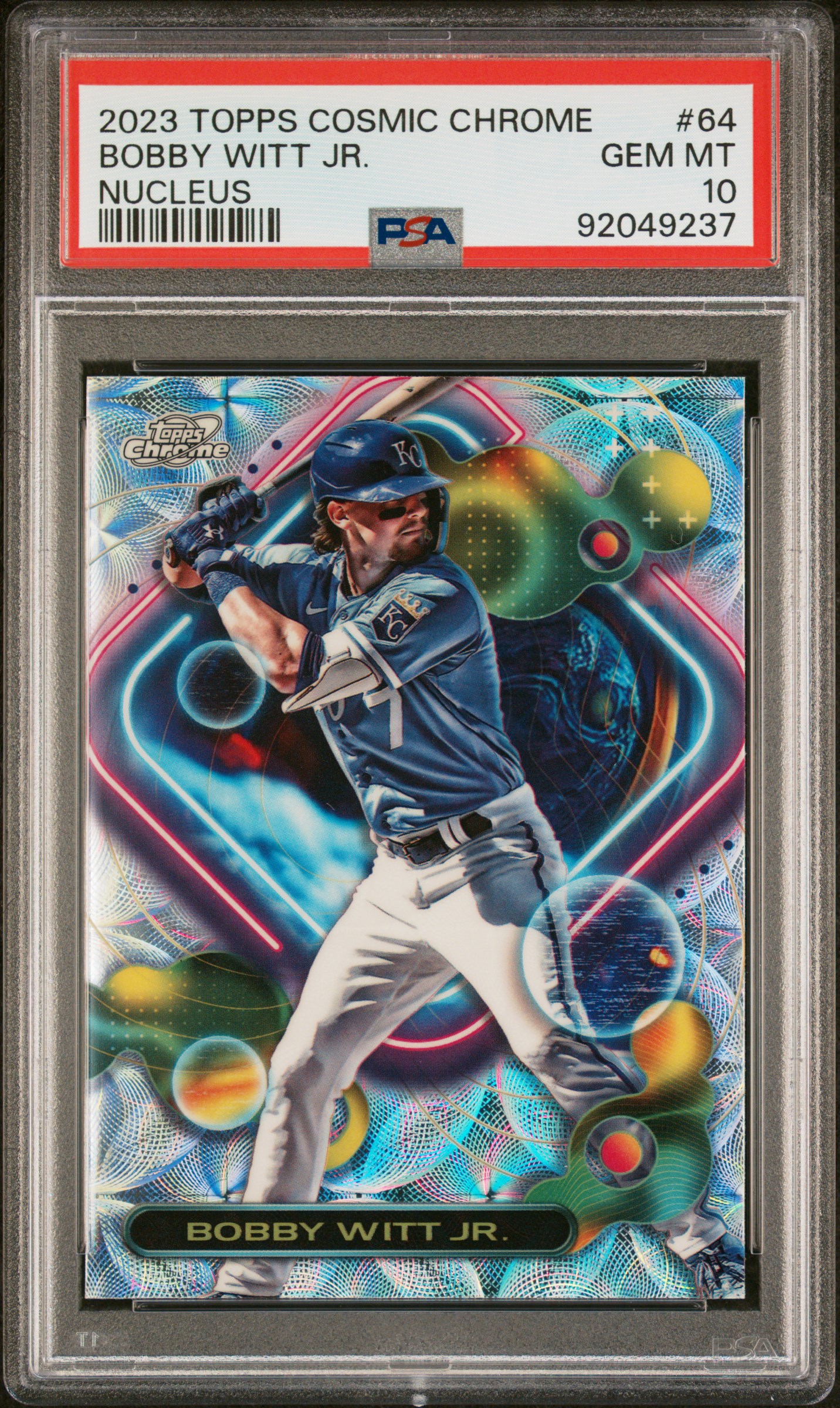 2023 TOPPS COSMIC CHROME #64 BOBBY WITT JR. NUCLEUS REFRACTOR
