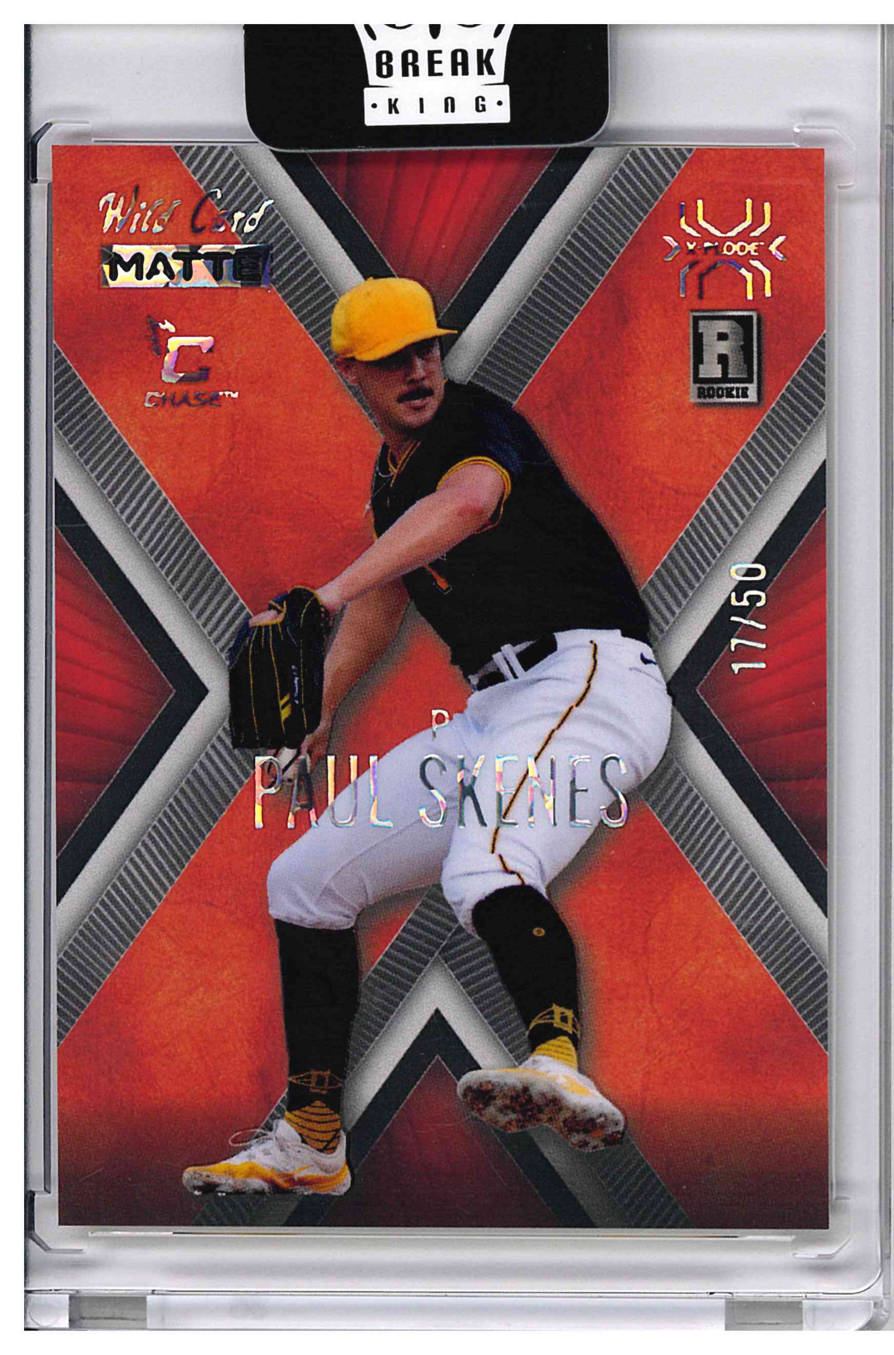 Paul Skenes Wild Card Matte X-Plode Rookie RC 17/50