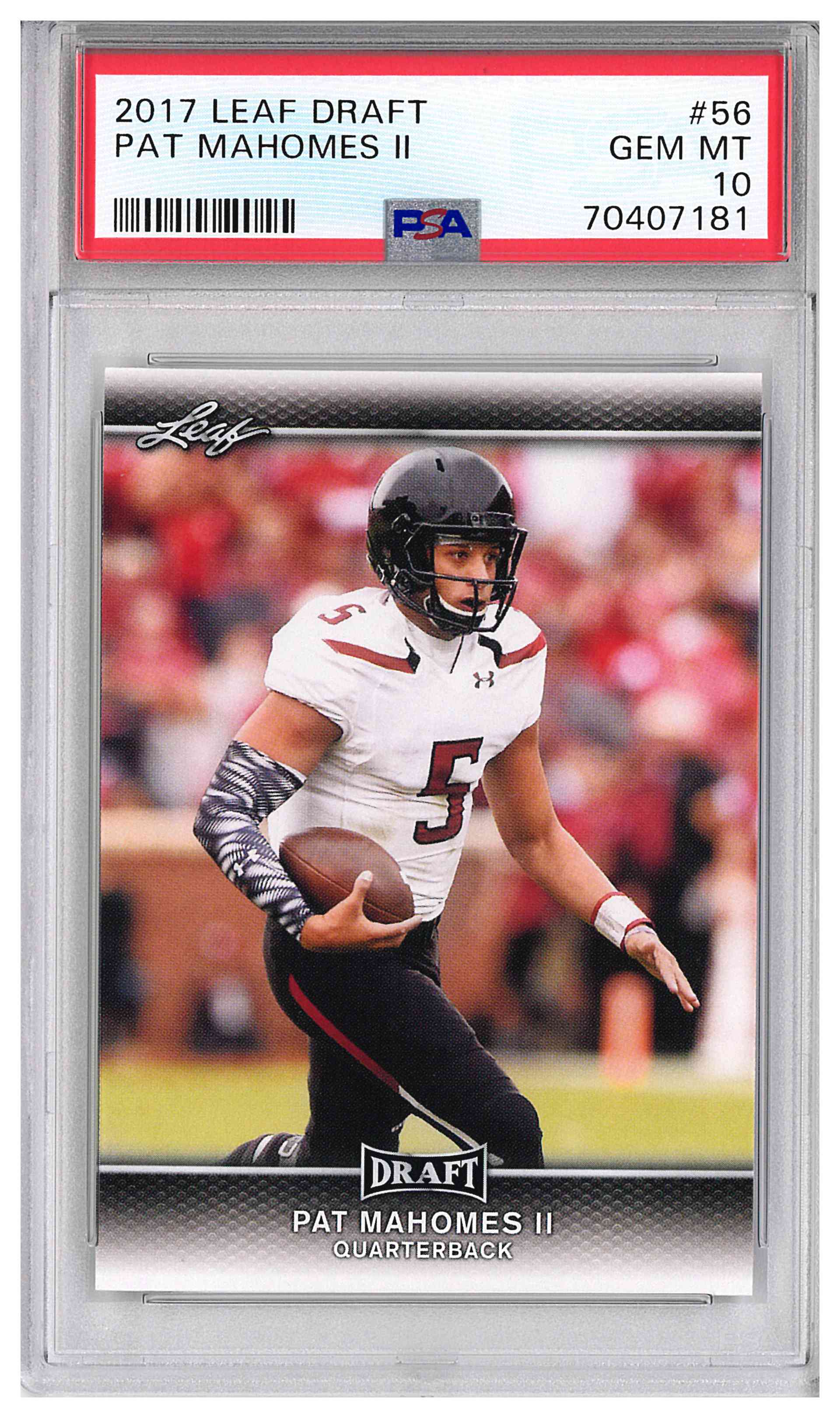 2017 LEAF DRAFT #56 PAT MAHOMES II