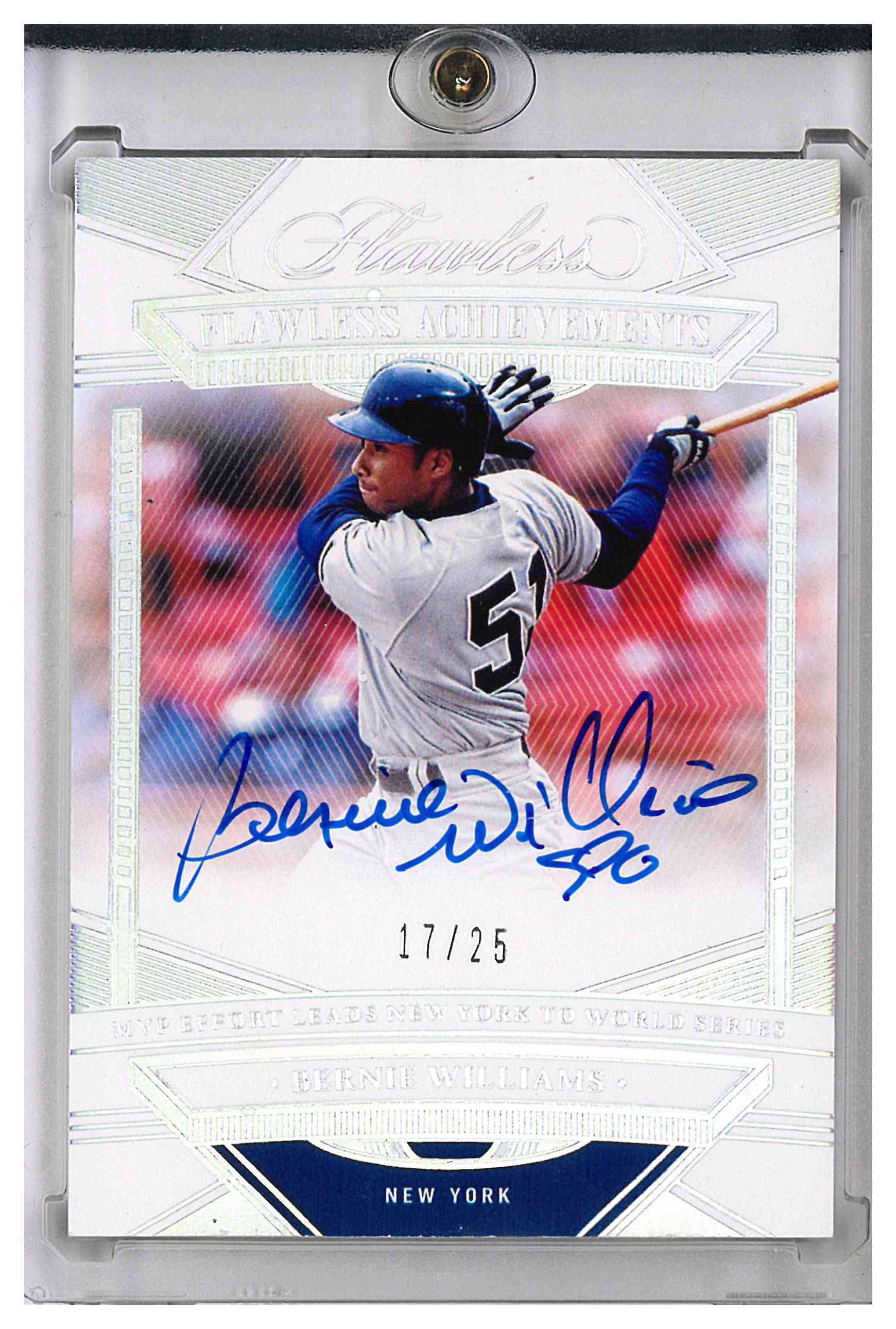2023 Panini Flawless Achievements Bernie Williams Auto /25