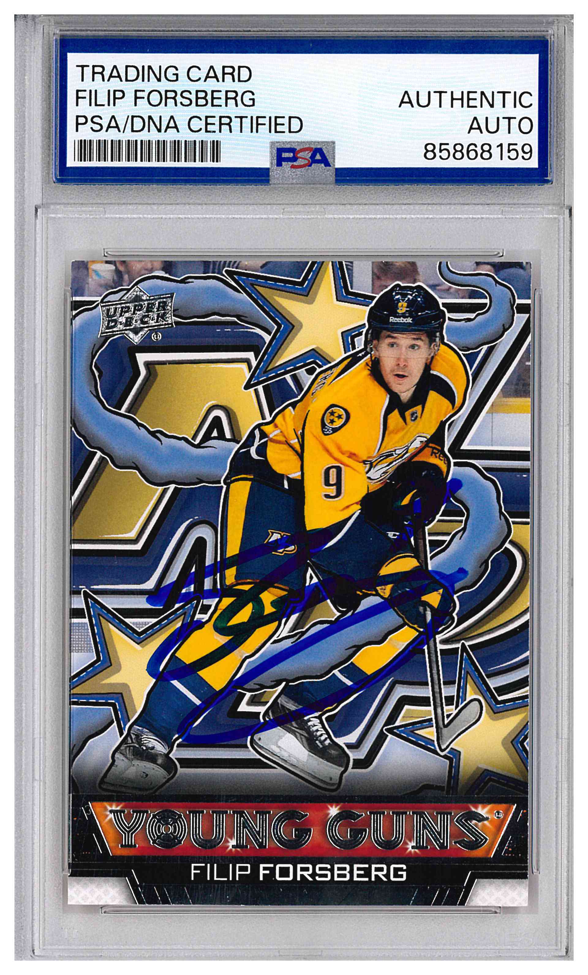 Filip Forsberg Signed 2024-25 Upper Deck Young Guns Renewed IP Auto PSA/DNA