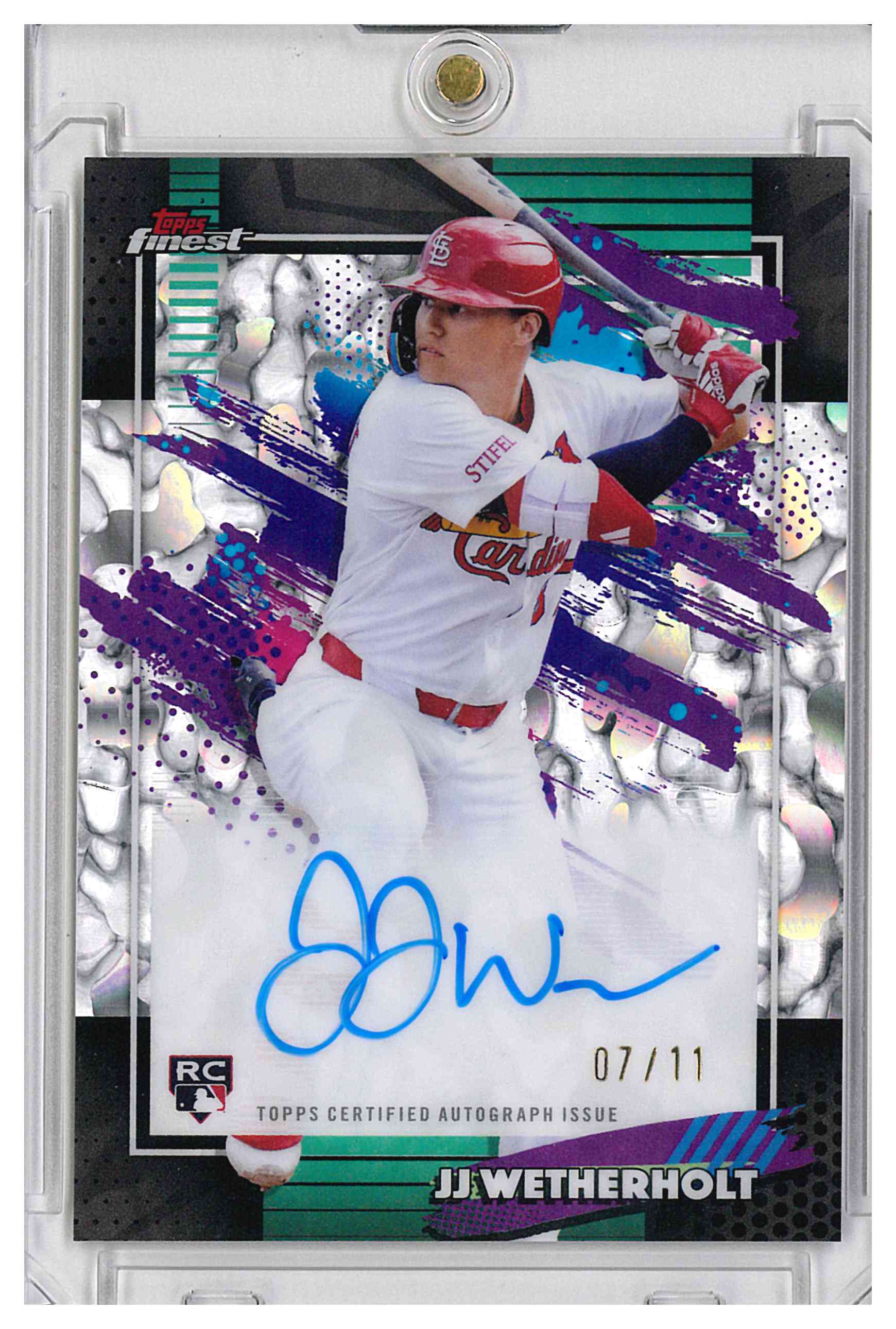 2026 Topps Finest JJ WETHERHOLT Molten Mercury RC ON CARD Auto SN /11 SSP FDI