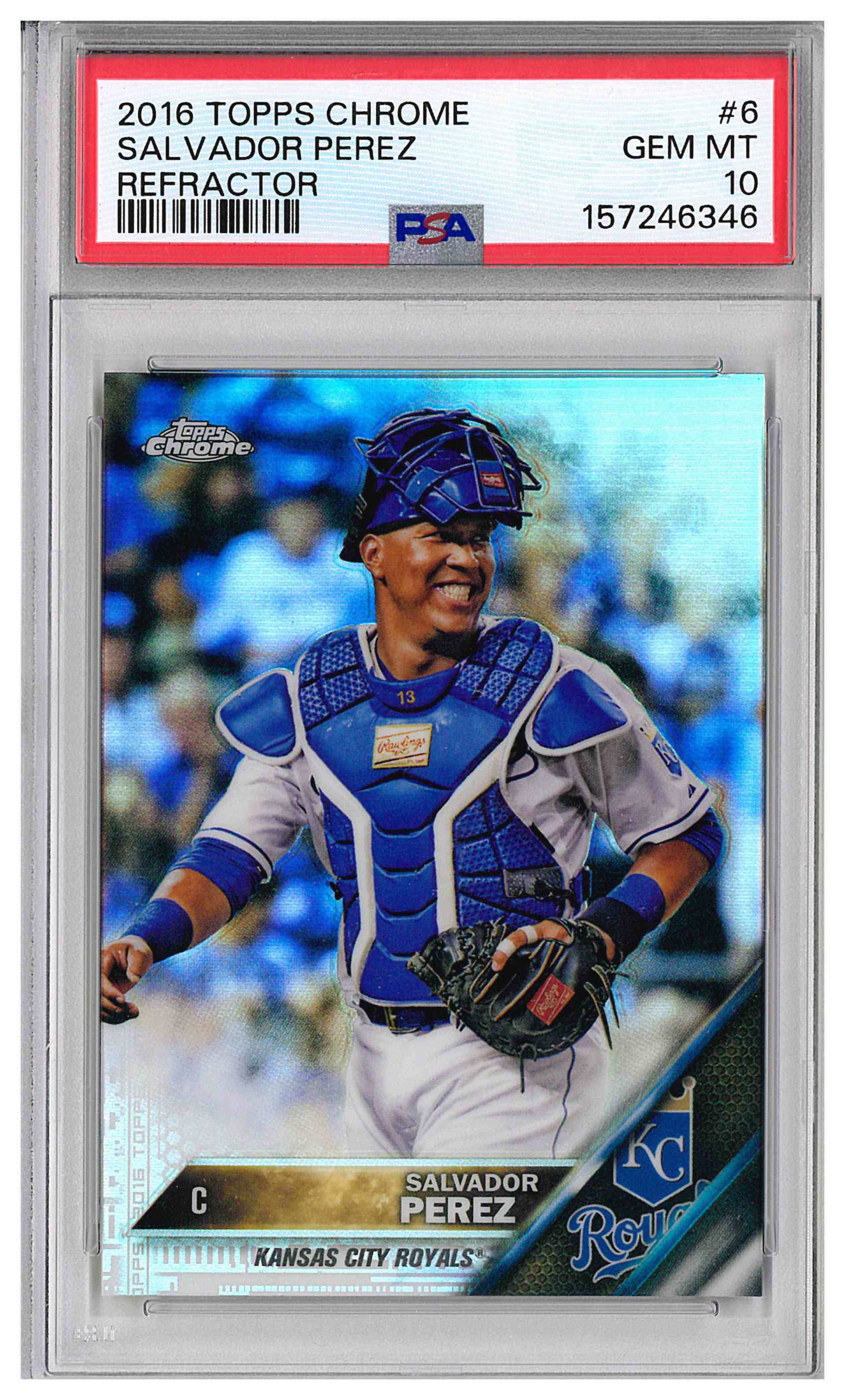 2016 TOPPS CHROME REFRACTOR #6 SALVADOR PEREZ