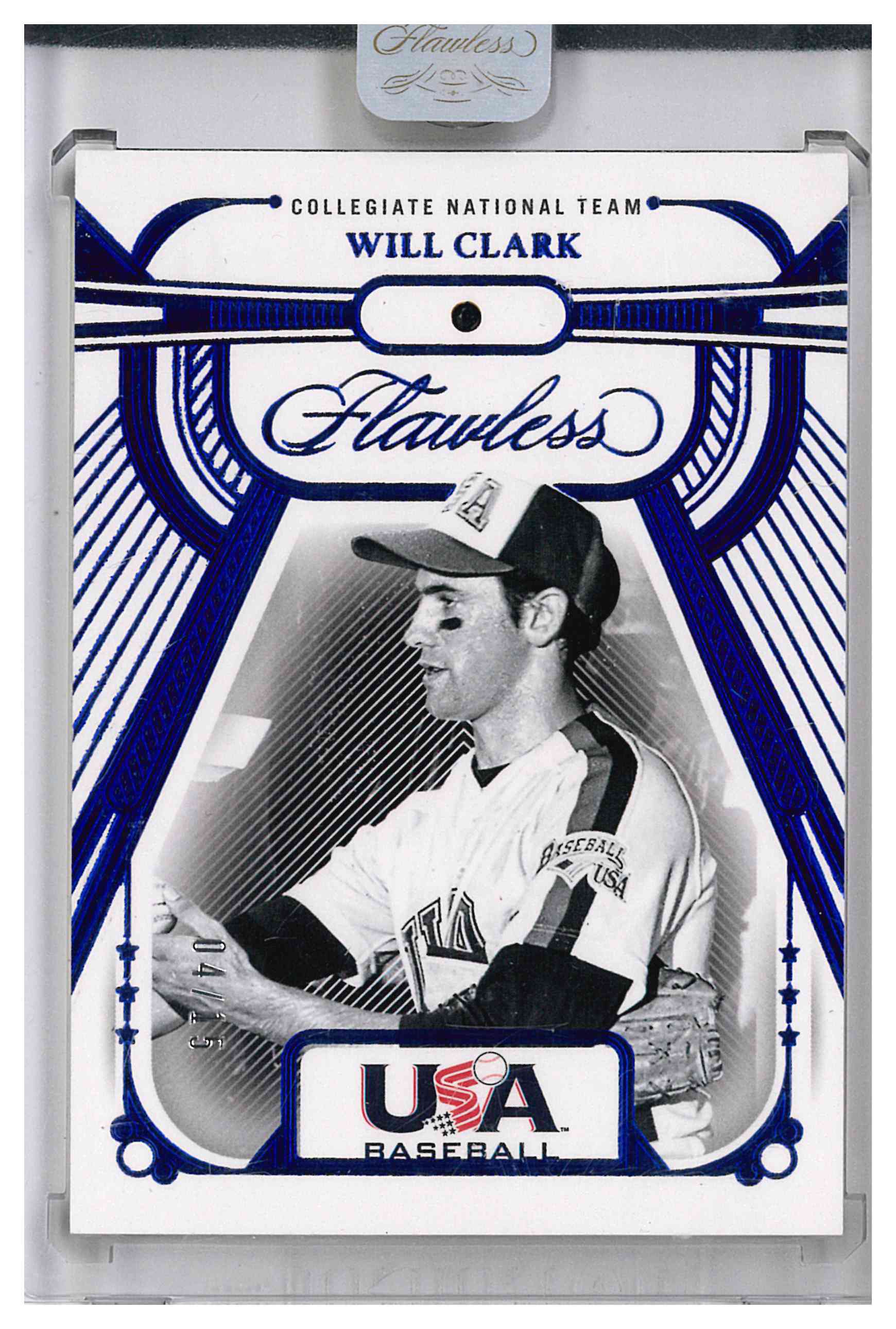 2024 Panini Flawless Collegiate National Treasures Will Clark Sapphire /15