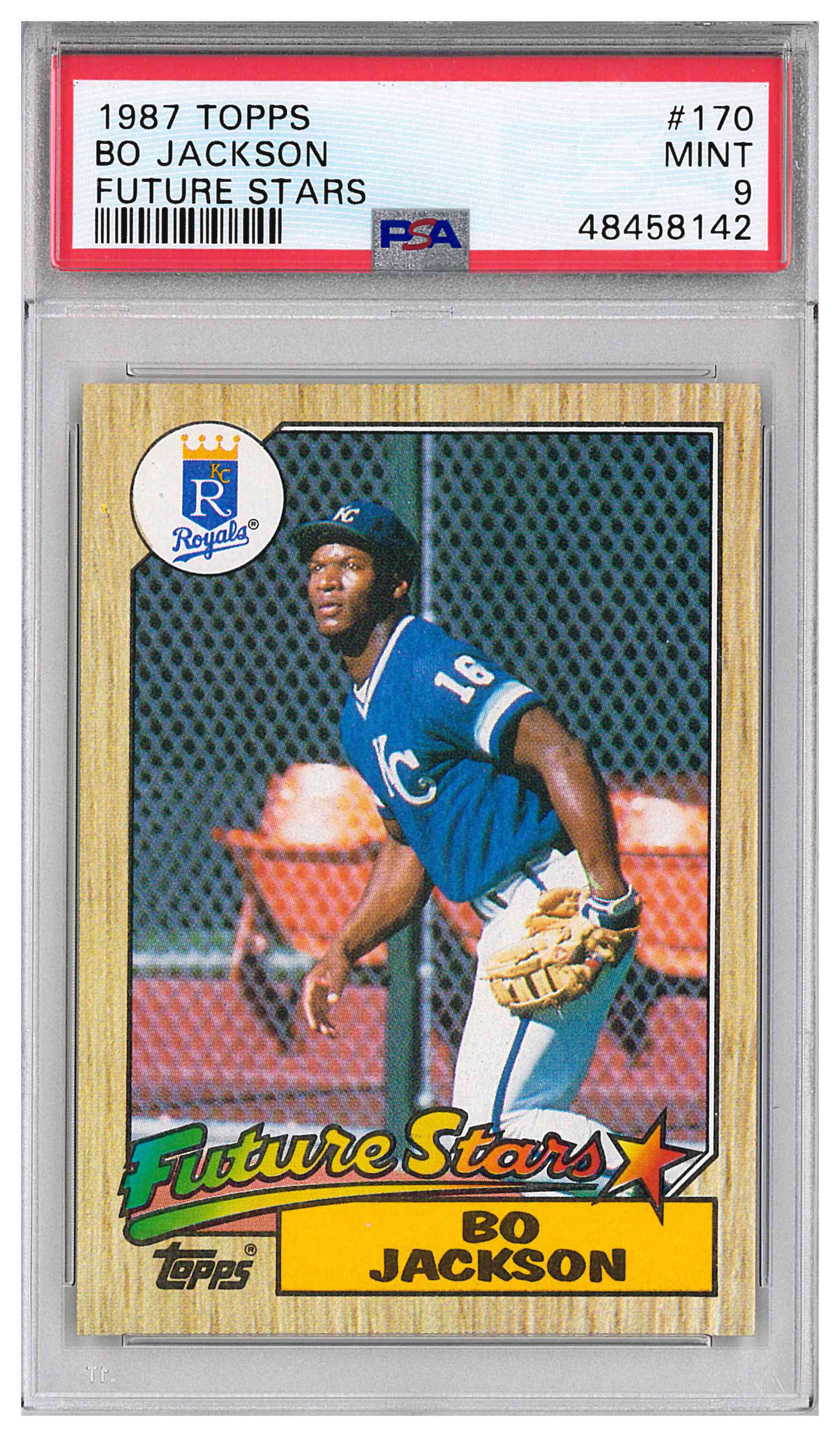 1987 TOPPS FUTURE STARS #170 BO JACKSON ROOKIE RC PSA 9