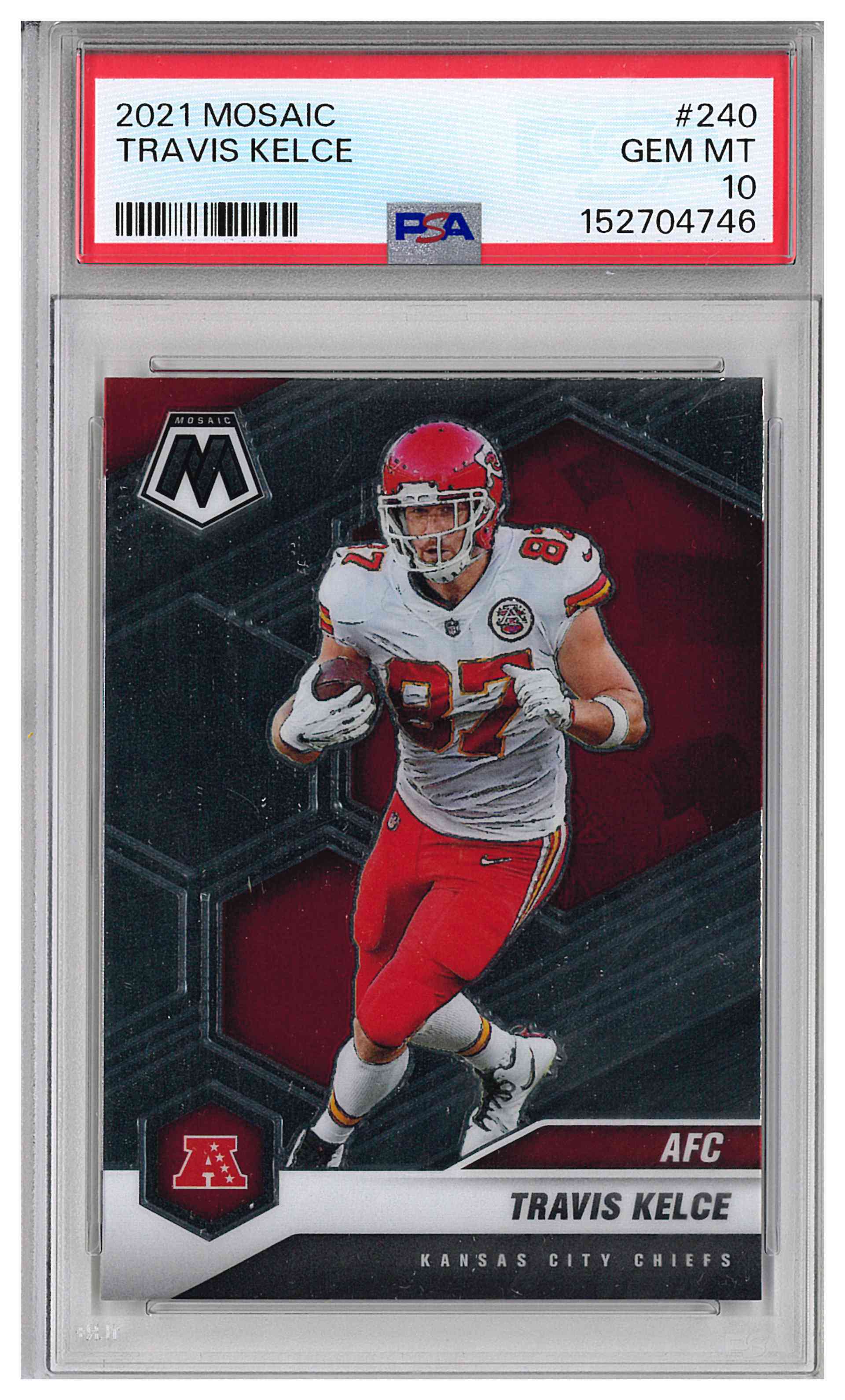 2021 PANINI MOSAIC #240 TRAVIS KELCE CHIEFS