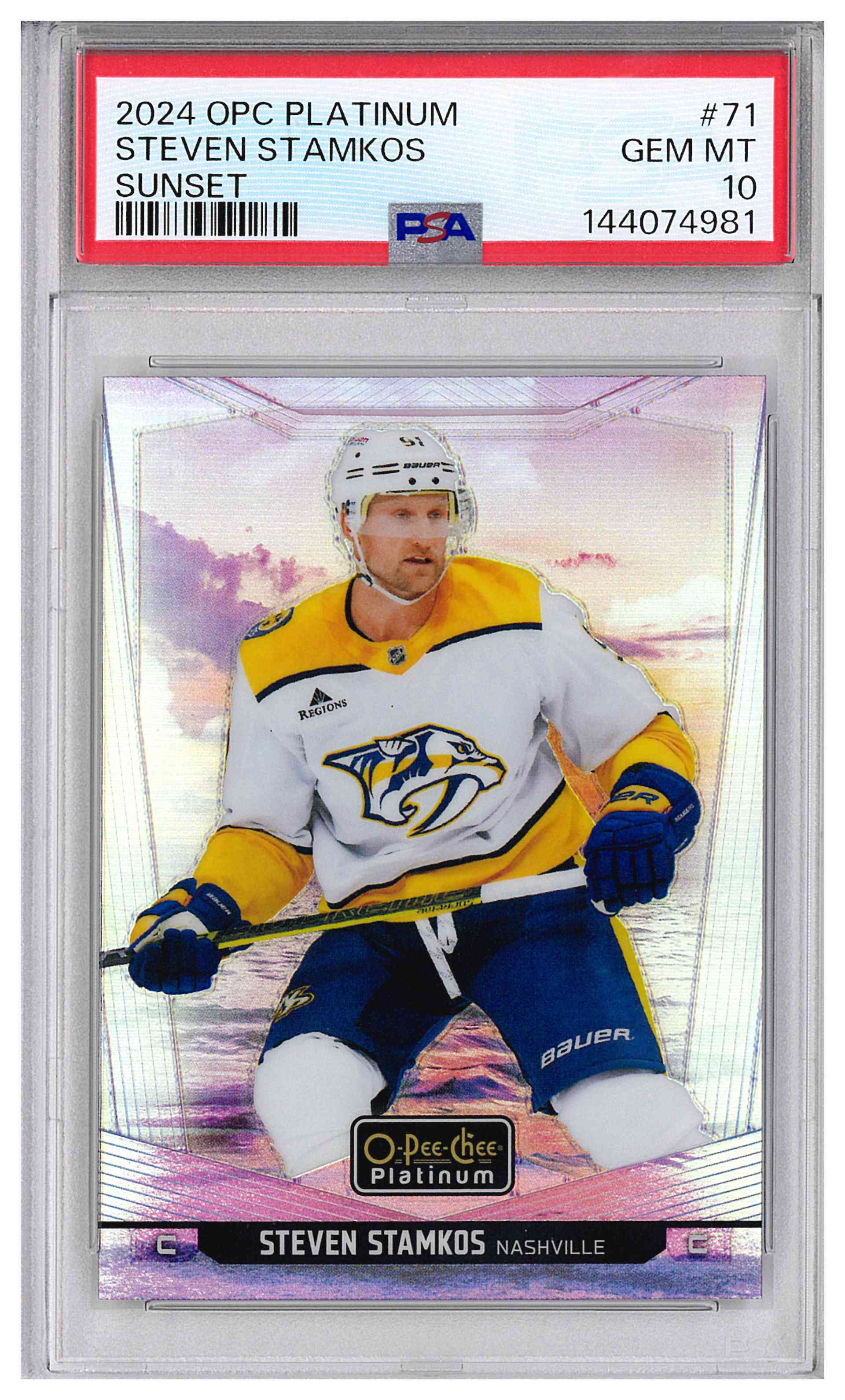 2024 - Steven Stamkos #71 Sunset PSA 10 POP 1 O-Pee-Chee Platinum