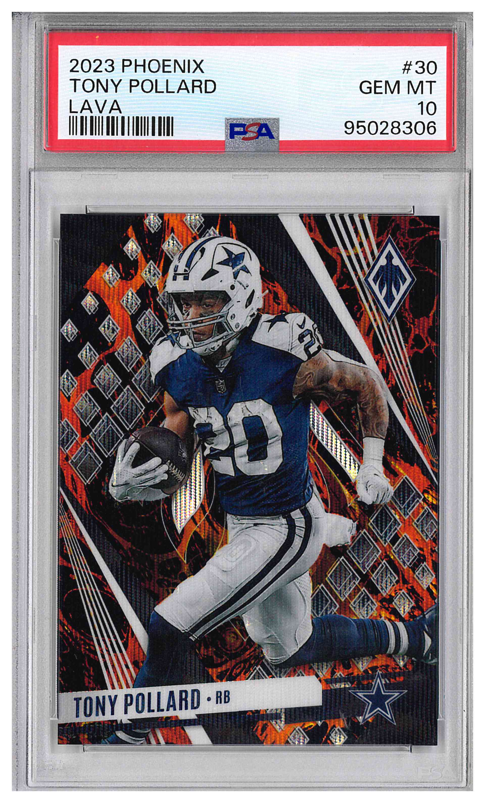 2023 Panini Phoenix - Tony Pollard Lava /150 PSA 10 GEM POPULATION 1 Cowboys
