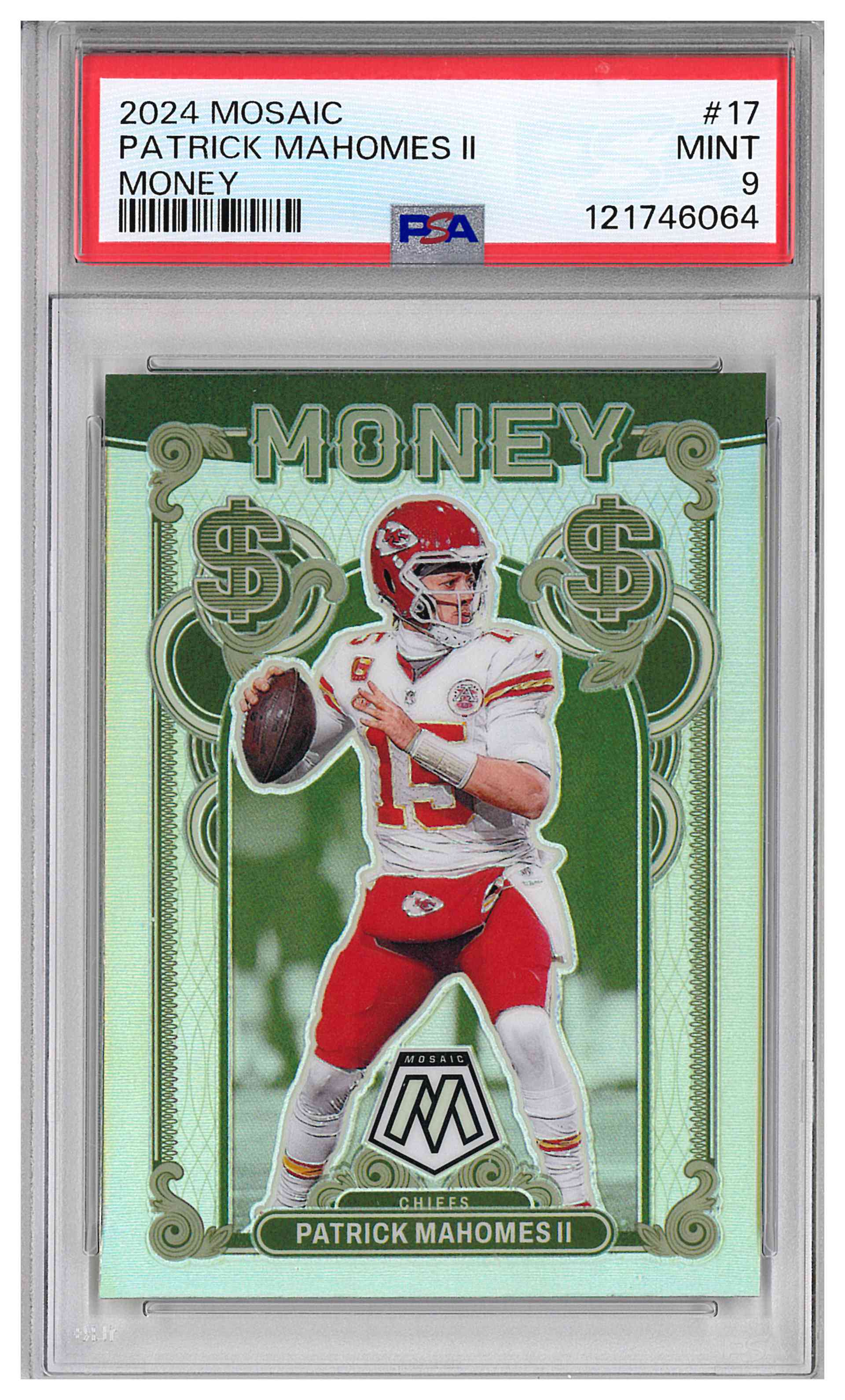 2024 Panini Mosaic Patrick Mahomes II Money Insert - #17 SSP PSA 9