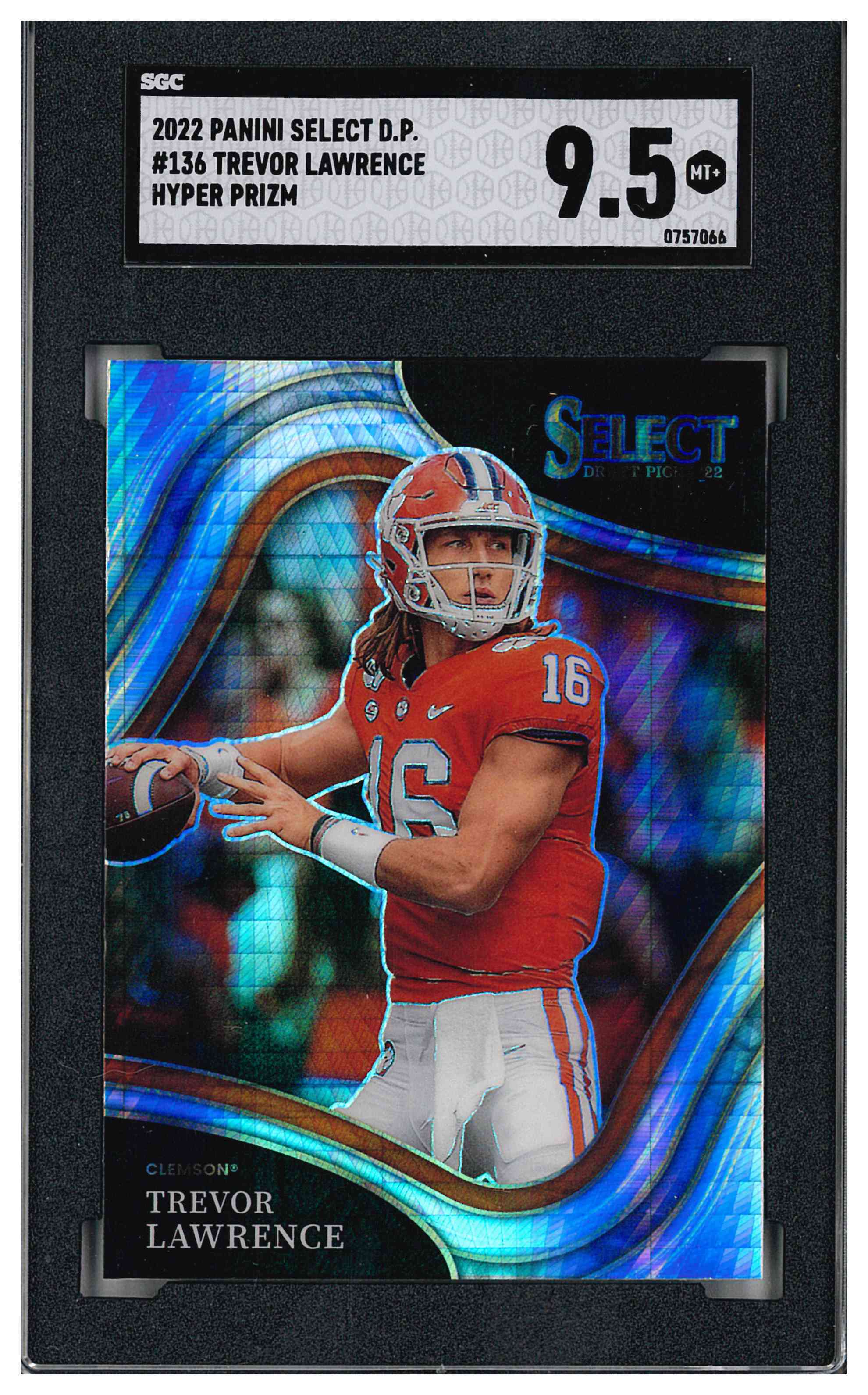 2022 Panini Select Draft Picks #136 Trevor Lawrence Hyper Prizm