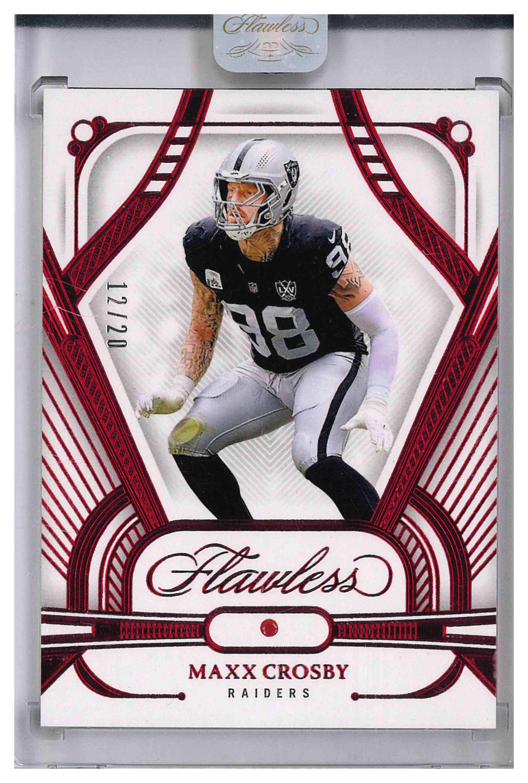 Panini 2024 Flawless Football Maxx Crosby Ruby /20