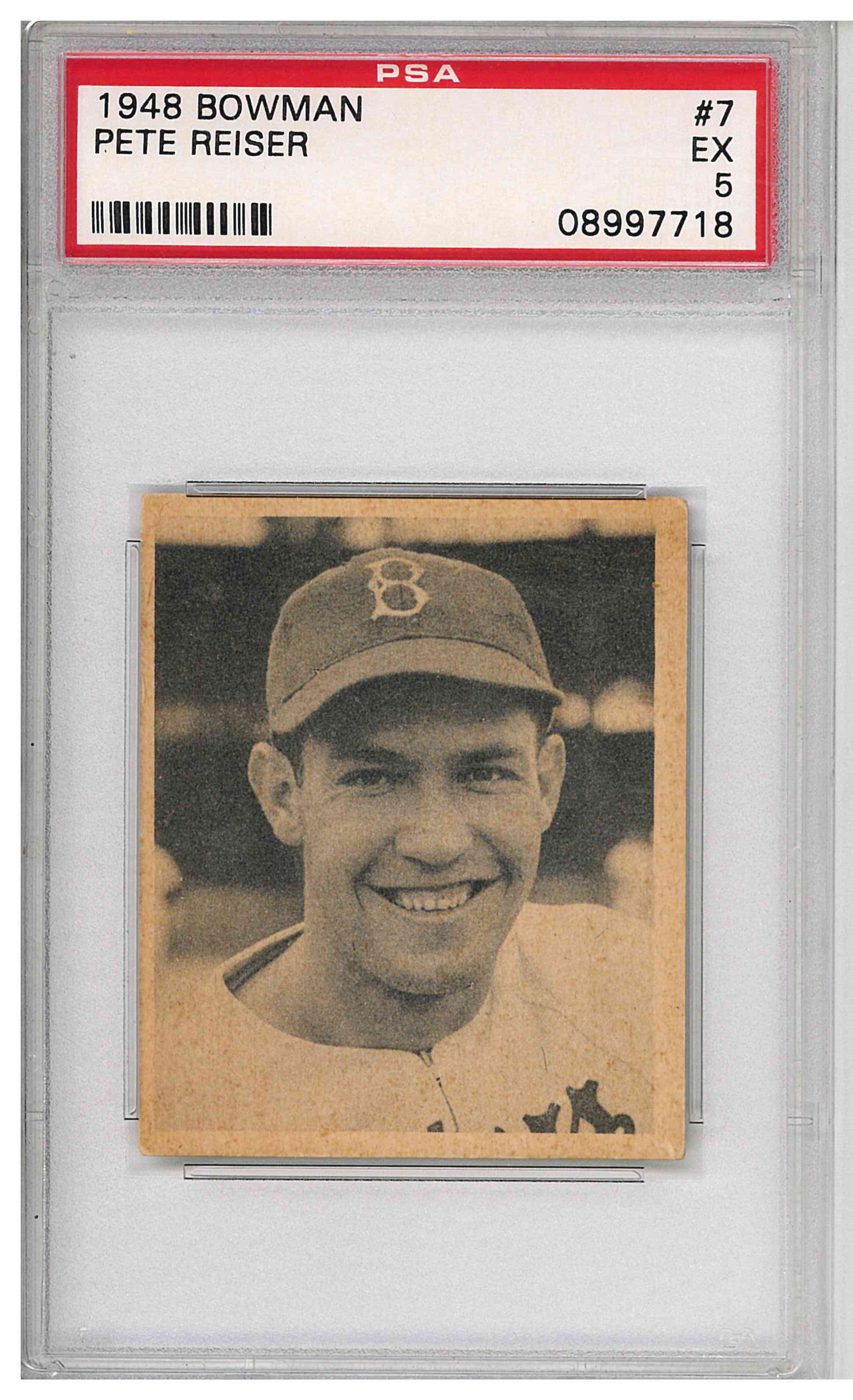 Pete Reiser 1948 Bowman #7 SP RC