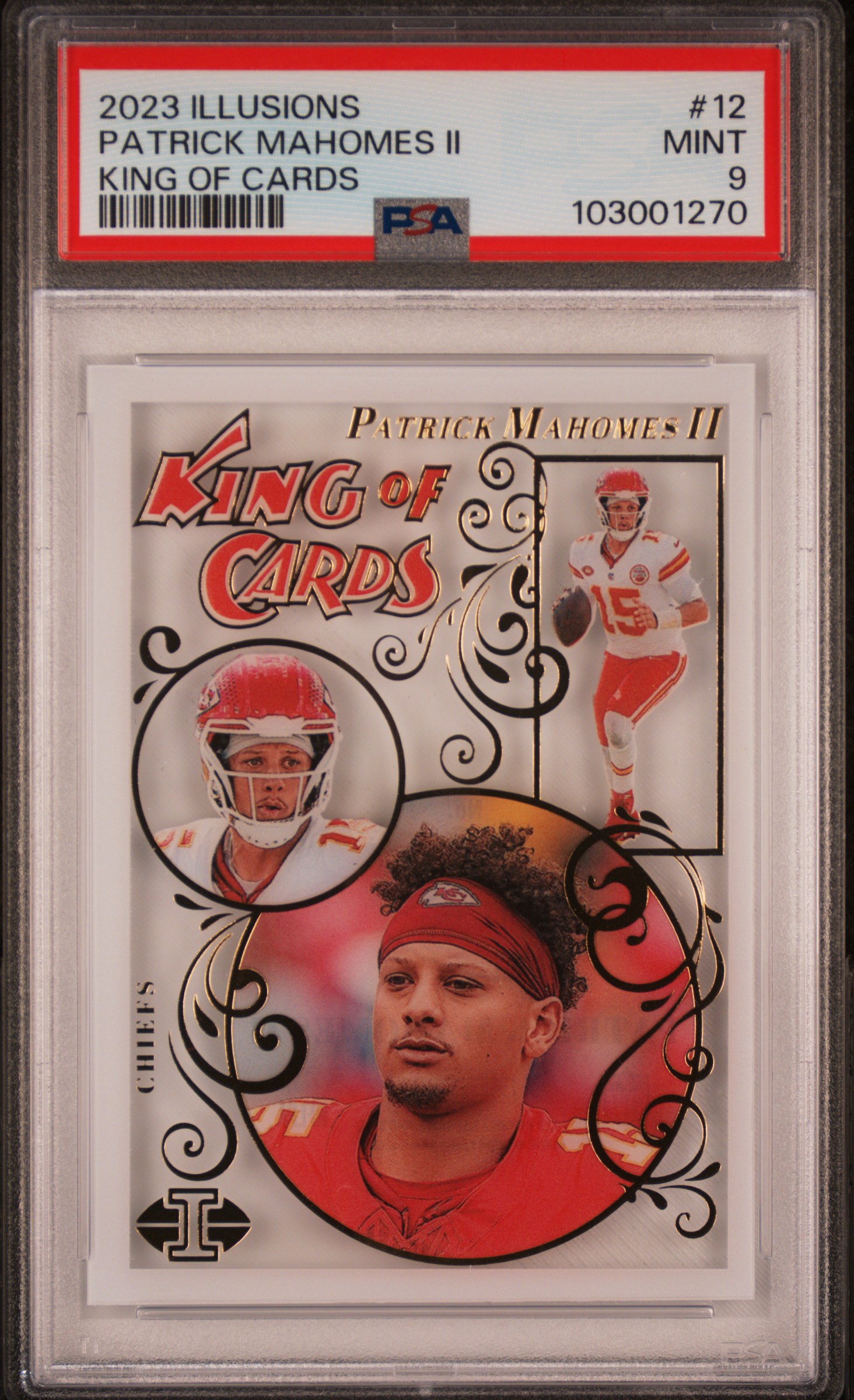 2023 PANINI ILLUSIONS KING OF CARDS #12 PATRICK MAHOMES II