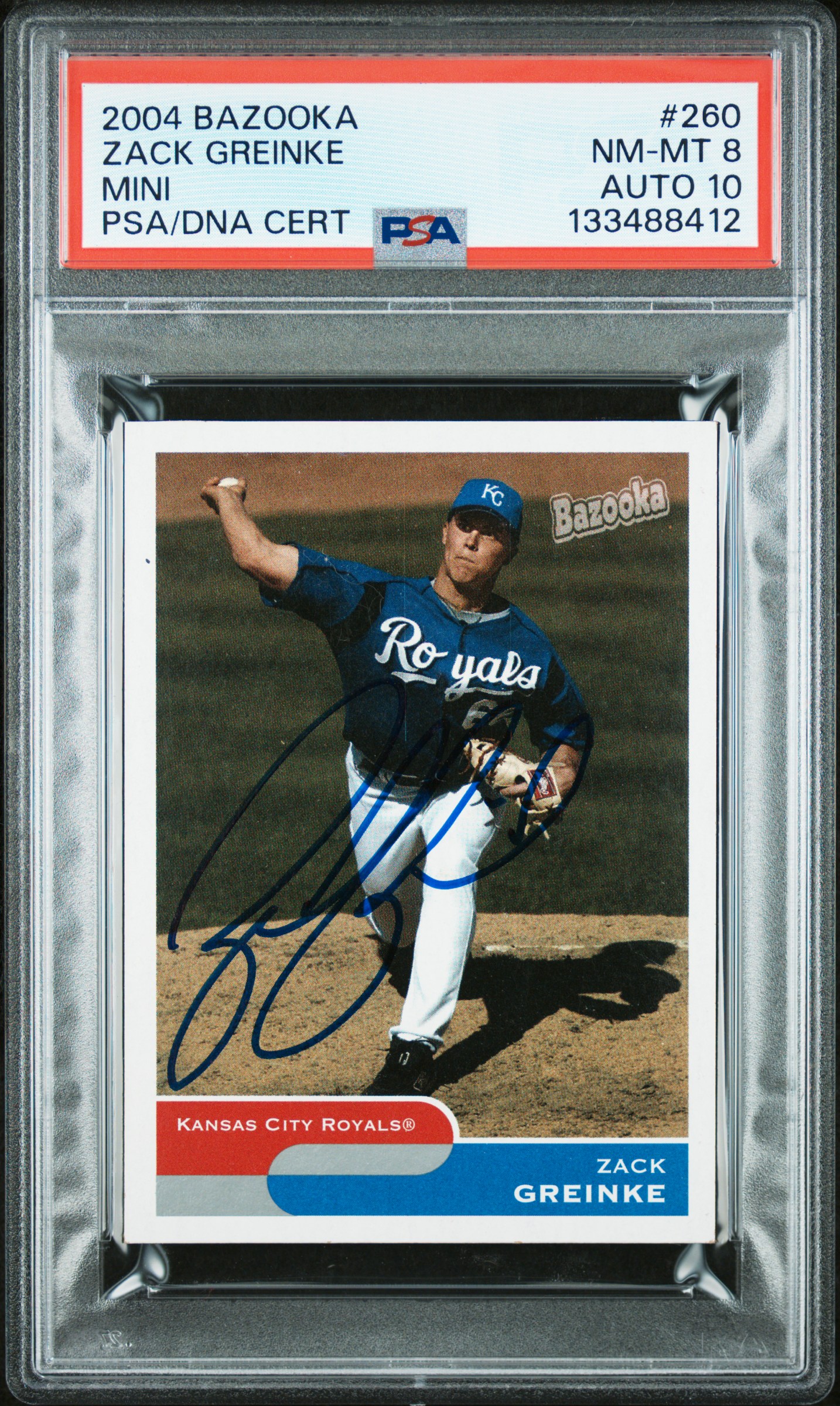 2004 BAZOOKA #260 ZACK GREINKE MINI