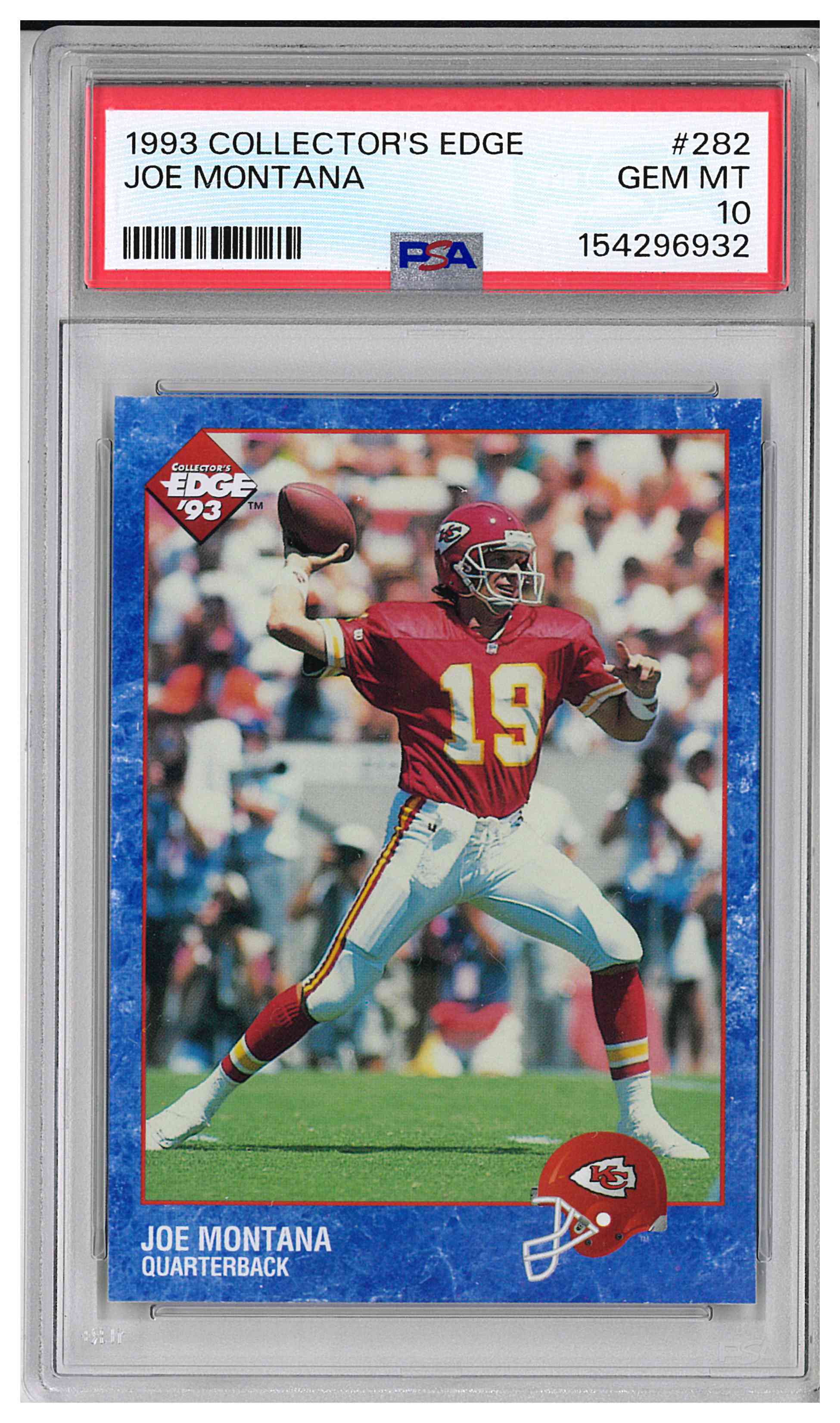 1993 COLLECTOR'S EDGE #282 JOE MONTANA 42345/100000