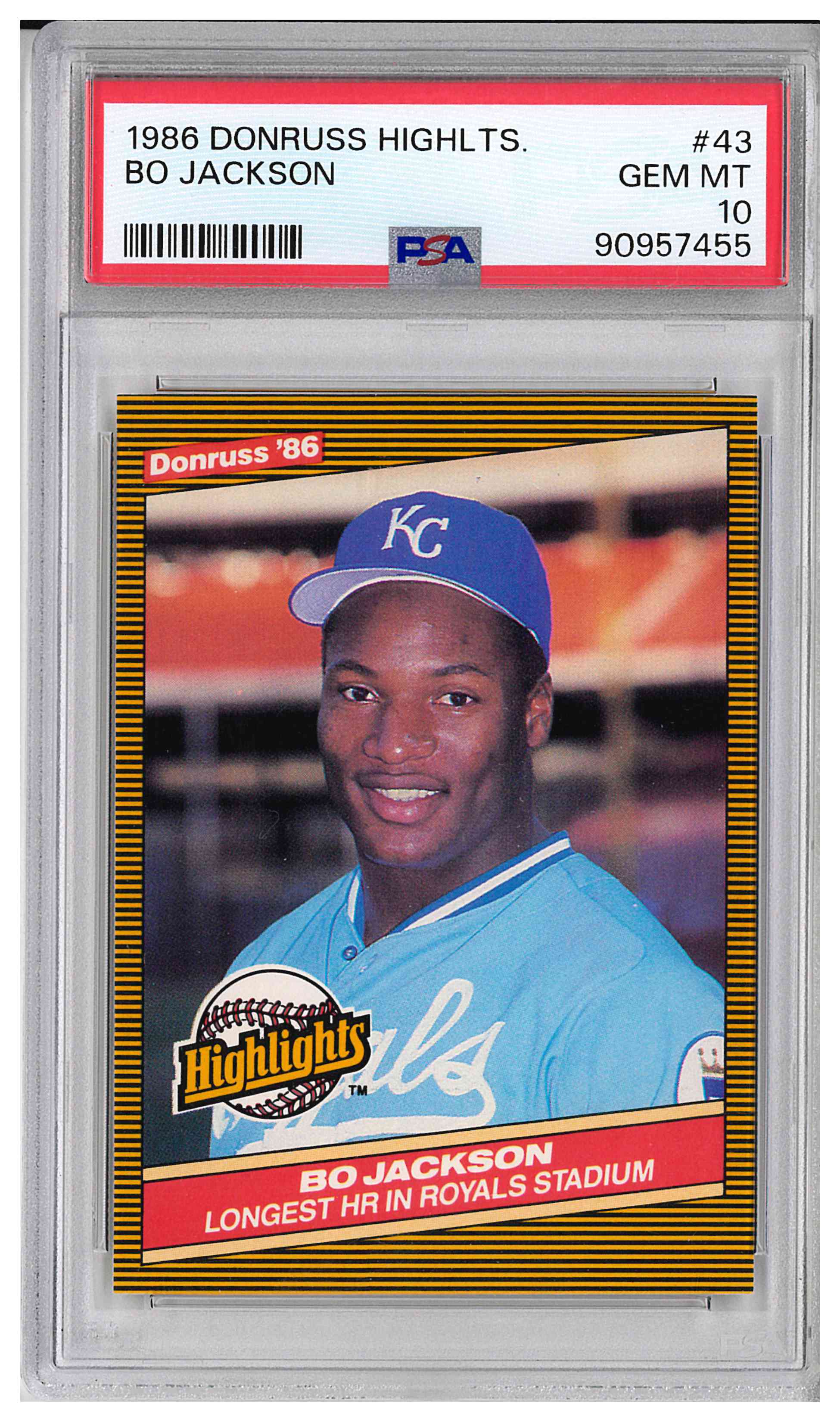 1986 DONRUSS HIGHLIGHTS #43 BO JACKSON