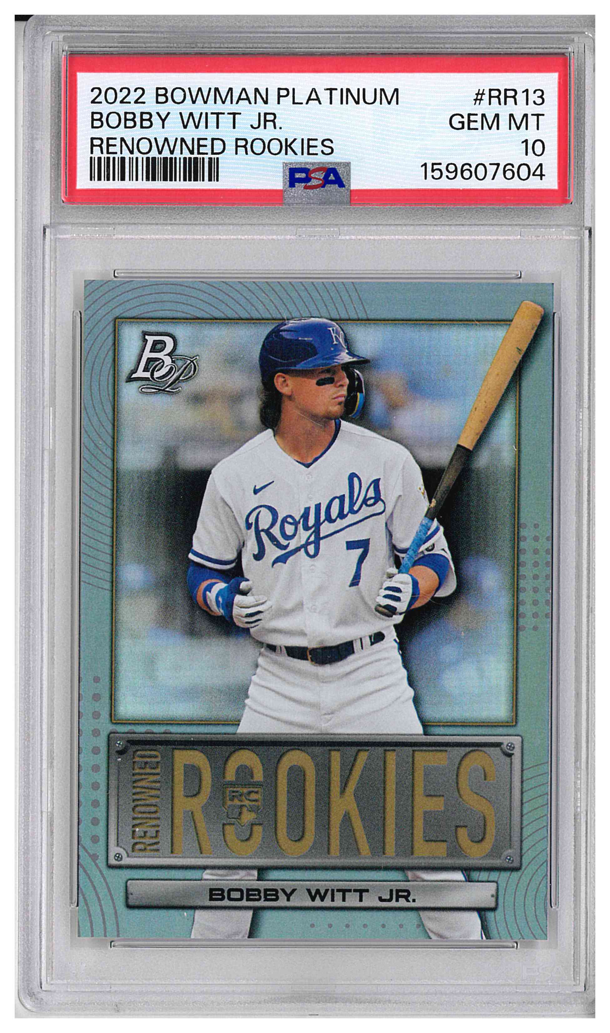 2022 BOWMAN PLATINUM RENOWNED ROOKIES #RR13 BOBBY WITT JR.