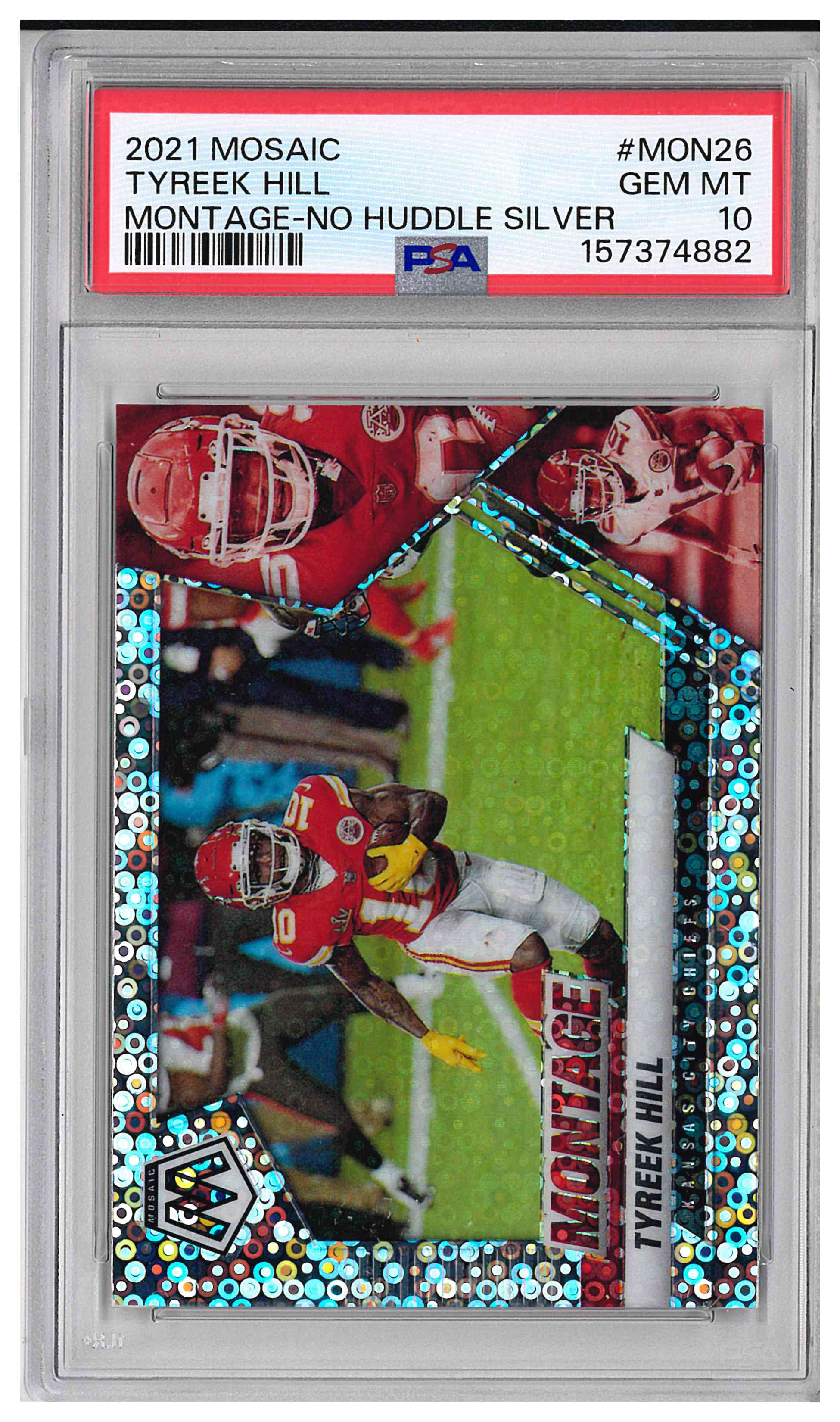 2021 PANINI MOSAIC MONTAGE #MON26 TYREEK HILL NO HUDDLE SILVER