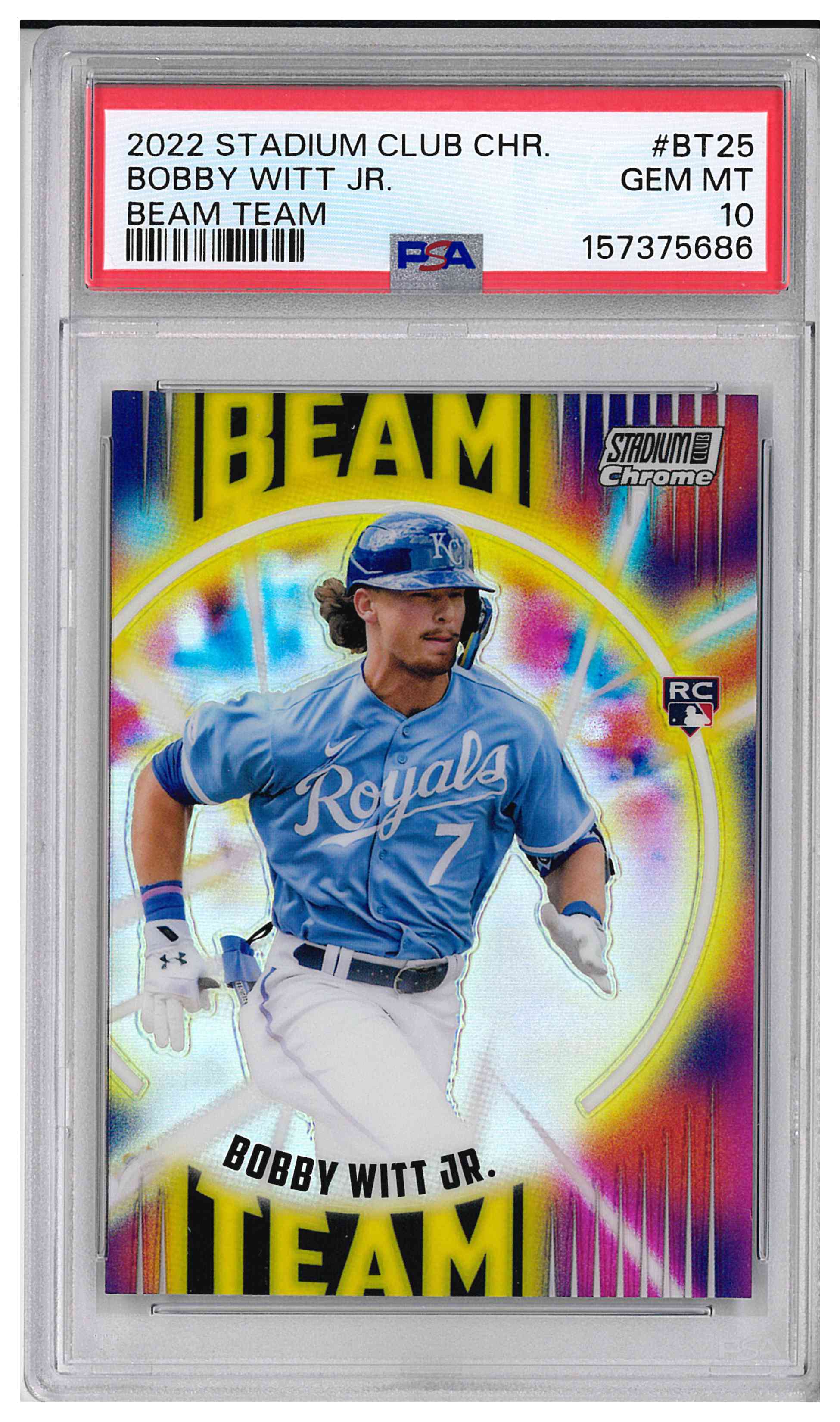 2022 TOPPS STADIUM CLUB CHROME BEAM TEAM #BT25 BOBBY WITT JR.