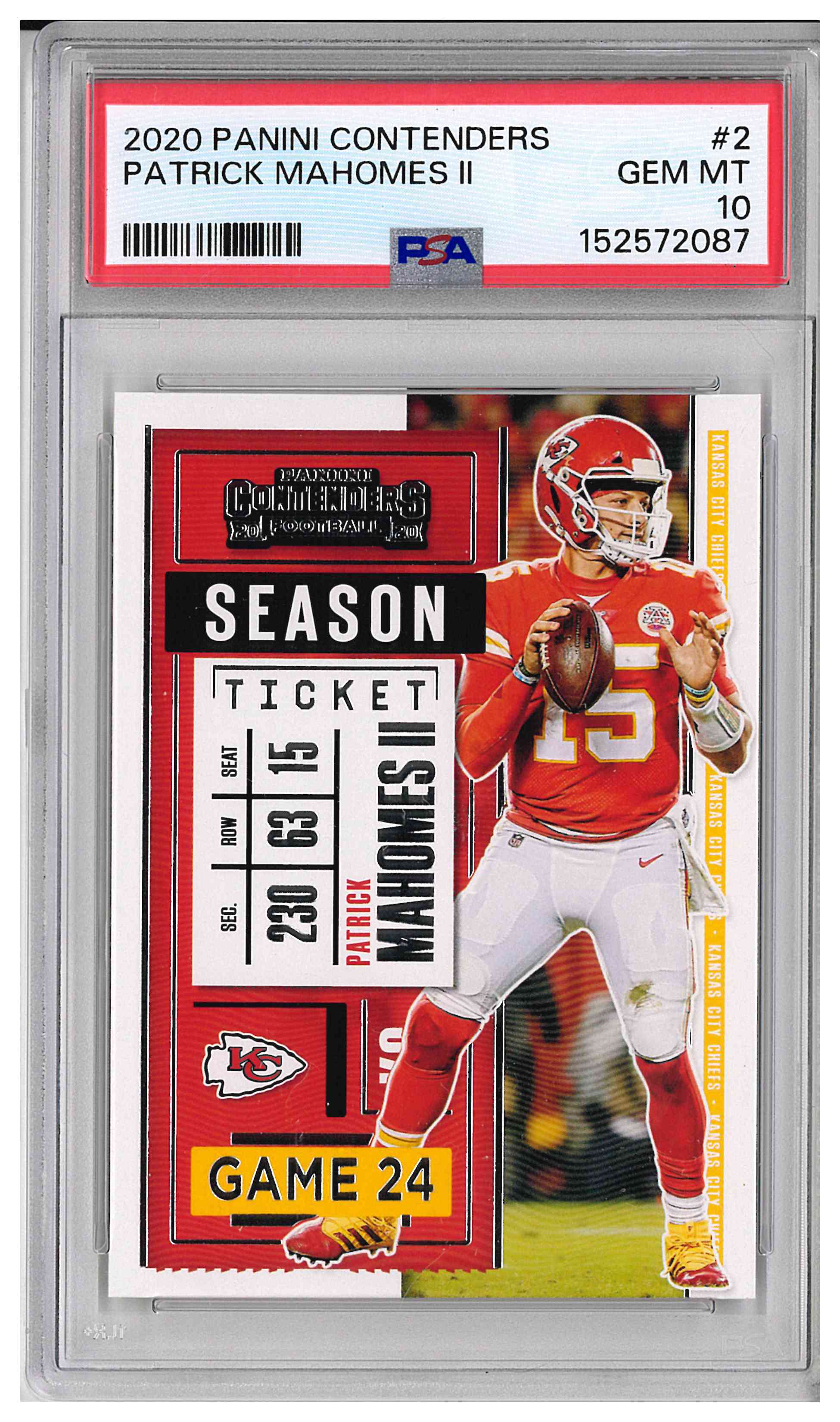 2020 PANINI CONTENDERS #2 PATRICK MAHOMES II