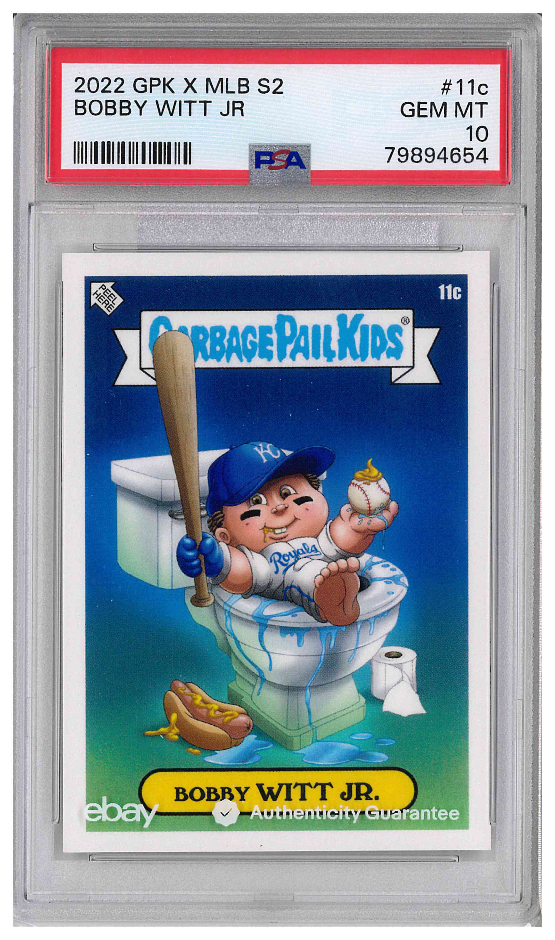 2022 TOPPS GARBAGE PAIL KIDS GPK X MLB SERIES 2 ALEX PARDEE #11c BOBBY WITT JR