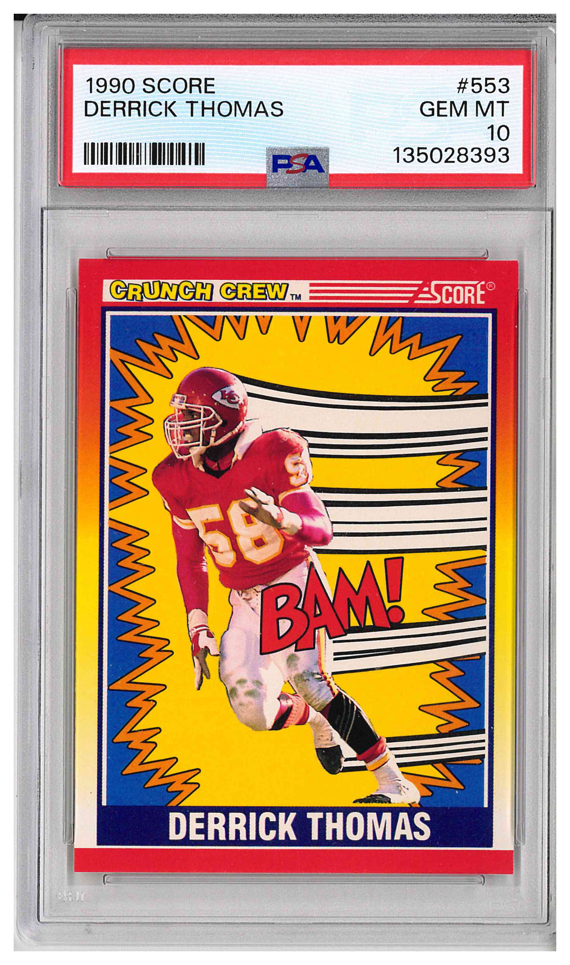 1990 SCORE #553 DERRICK THOMAS