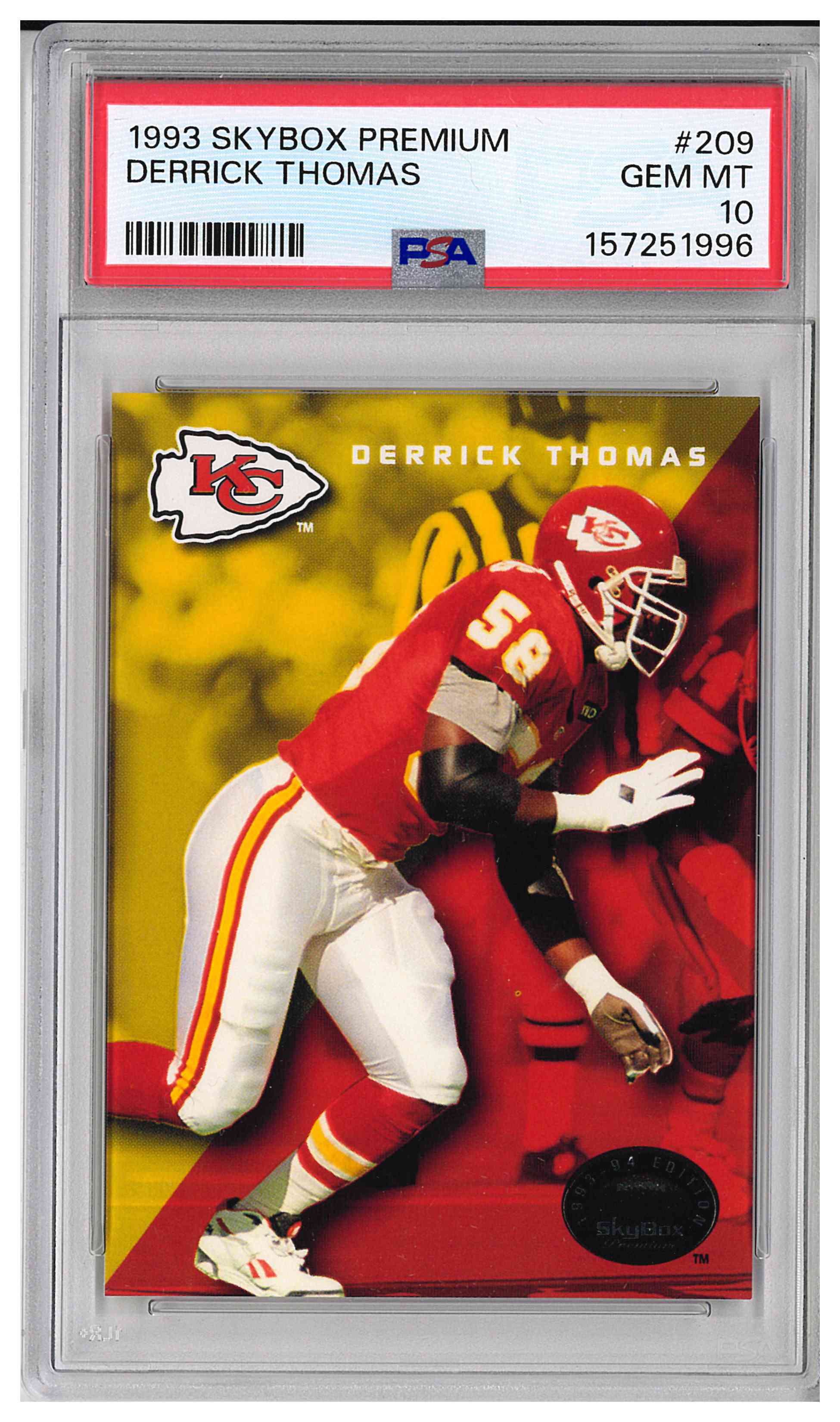 1993 SKYBOX PREMIUM #209 DERRICK THOMAS